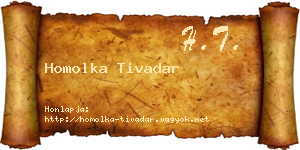 Homolka Tivadar névjegykártya