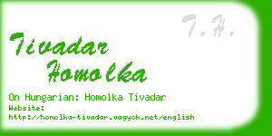 tivadar homolka business card